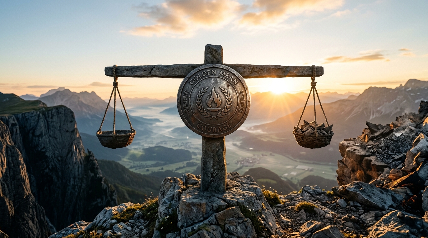 The Heart Of Excellence: Living The Virtue Of Courage Aristotelian Mean And The Golden Middle